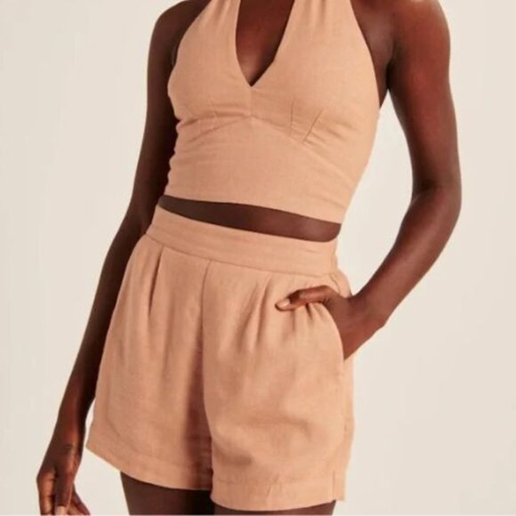 Abercrombie & Fitch Gray Linen Blend Pull On Shorts Size Medium 51687 - Picture 11 of 12